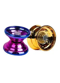 بازی‌های فضای باز و تجهیزات پارک سایر 2pcs Alloy Yoyo, Gradient Metal Beginner Yo Yo Ball for Beginners, Adults Yoyo Players, Easy Return Technology Ball, with Two Dragon-shaped Finger Cots 