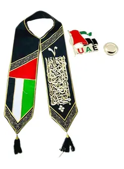 لباس بافت و شال گردن UAE Scarf for celebrating 51st UAE National day scarf for Men/women with Uae Batch 