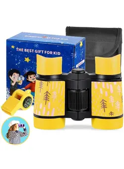 یادگیری و آموزشی خورشیدی Kid Binoculars High Resolution Best Gifts For 312 Years Boys Girls Optics Shockproof Mini Compact Binocuolar Toys Folding Small Telescope For Bird Watching Camping Outdoor Play 