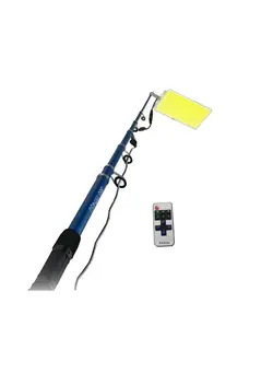 کمپینگ چراغ و فانوس 500W Outdoor Multifunction LED Light Fishing Rod Telescope Lamp 5M With Remote 500watts 