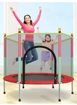 بازی‌های فضای باز و تجهیزات پارک ترامپولین Trampoline with Protection Net Adult Children Jumping Bed Enclosure Outdoor Trampolines Workout Fitness Equipment 