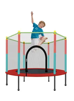 بازی‌های فضای باز و تجهیزات پارک ترامپولین Trampoline with Protection Net Adult Children Jumping Bed Enclosure Outdoor Trampolines Workout Fitness Equipment 