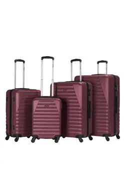 چمدان و ساک مسافرتی ست چمدان 4-Piece Hardside Spinner With Number Lock Luggage Trolley Set 