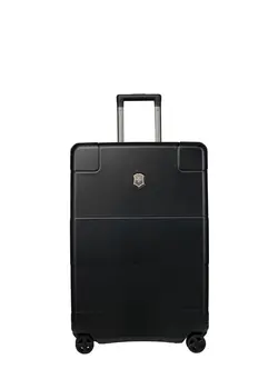 Lexicon Medium 68cm Hardside 4 Double Wheel Check-In Luggage Trolley Black 
