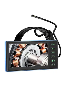 دوربین فیلم‌برداری و عکاسی تلسکوپ و میکروسکوپ Triple Camera Endoscope with 7-inch IPS Color Screen Borescope with 8 LED Lights 1080P Photos Videos Snake Camera IP67 Waterproof 2 Million Pixels Inspection Camera with TF Card Slot 