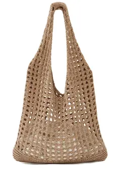 چمدان و ساک مسافرتی کیف مسافرتی Crochet Mesh Beach Tote Bag, Summer Aesthetic Knit Shoulder Bag, Women Knited Boho Tote Bag, Suitable for Vacation, Travel, Shopping, Work 