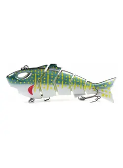 ماهیگیری طعمه و قلاب Bionic Fishing Lure Hard Body Sunken Bait 5 Segment Fishing Bass Lure Multi-jointed Fishing Lure  5.5in/1.4oz 01 16.8*2.5*6.4cm 