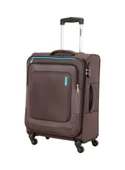 چمدان و ساک مسافرتی چمدان تک Duncan 4-Wheels Soft Cabin Luggage Trolley Brown 