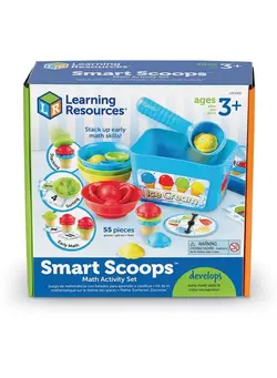 اسباب‌بازی‌های کودک و نوپا سایر Smart Scoops Math Activity Set Stacking And Sorting Toys Develops Early Math Skills 55 Pieces Ages 3+ 