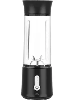 مخلوط کن مخلوط کن رومیزی rechargeable Mini Blender cup, portable electric blender cup, USB charging design, 6 blade stainless steel blade (Black) 