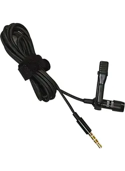 میکروفون سایر 1.5/6m 3.5mm Wired Lapel Lavalier Clip On Condenser Microphone Recording Mic XDY37482 Black 
