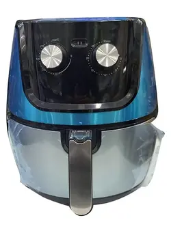 سرخ‌کن سرخ‌کن بدون روغن Minda AF5503 1800W Double Pot Air Fryer with 360 Degree Heating - Black 