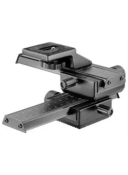 لوازم جانبی فیلم‌برداری و عکاسی اکسسوری حرفه‌ای 4-Way Macro Focusing Focus Rail Slider/Close-Up Shooting for Canon Nikon, Pentax, Olympus, Sony, Samsung and Other Digital SLR Camera and DC with Standard 1/4-Inch Screw Hole 