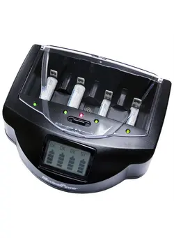 لوازم جانبی فیلم‌برداری و عکاسی اکسسوری حرفه‌ای FC999 Universal Rapid Charger for Alkaline, RAM, Ni-MH, Ni-CD, AA, AAA, C, D, 9V Batteries,Black 