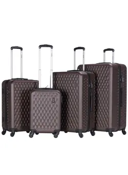 چمدان و ساک مسافرتی ست چمدان 4-Piece Hardside Spinner With Number Lock Luggage Trolley Set 