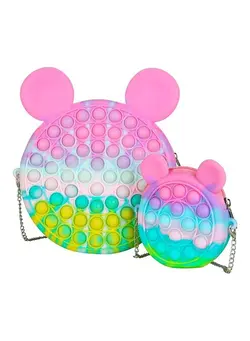 گجت، فیجت و سرگرمی پاپ ایت 2-Piece Sensory Fidget Shoulder Toy Bag 18.5 x 18.5 x 2cm 