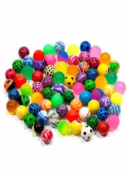 بازی‌های فضای باز و تجهیزات پارک توپ Bouncy Ball, ICY for Kids,Bowling Bounce, 50 Pieces Assorted Colorful Bulk Mixed Pattern, High Bouncing Party Favors, Prizes, Birthdays Gift 