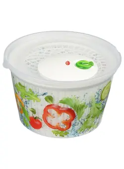 ظروف و تجهیزات آشپزخانه اکسسوری و تجهیزات آماده سازی Vintage Plastic Salad Spinner 4L 