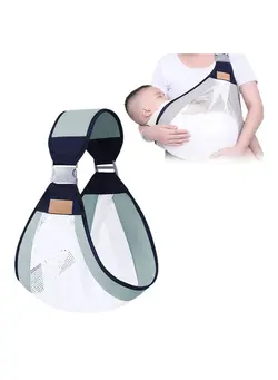 لوازم حمل آغوش Baby Carriers, Ergonomic Strap one Shoulder Labor-Saving Polyester Half Wrapped Sling, Adjustable 3D Mesh Carrier 