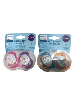 تغذیه و نگهداری کودک پستانک Soft Soother Sil 0-6M Girl X2 Deco -New 