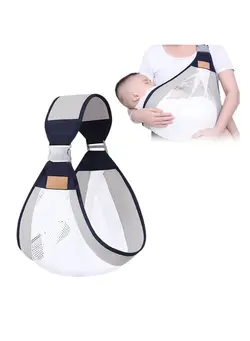 Baby Carriers, Ergonomic Baby Strap one Shoulder Labor-Saving Polyester Baby Half Wrapped Sling, Adjustable 3D Mesh Baby Carrier 