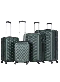 چمدان و ساک مسافرتی ست چمدان 4-Piece Hardside Spinner With Number Lock Luggage Trolley Set 