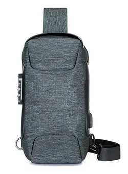 کیف، کوله‌پشتی و چتر ساک ورزشی Crossbody Sling Bag,Body Chest Sling Shoulder Bag for Men Women Casual Shoulder Backpack Bag, Waterproof Leather Chest Casual Daypack with Usb Charging Port 