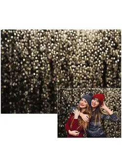 لوازم جانبی فیلم‌برداری و عکاسی اکسسوری حرفه‌ای 7x5ft Gold Bokeh Spots Backdrop for Selfie Birthday Party Pictures Photo Booth Shoot Graduation Prom Dance Decor Wedding Vintage Astract Dot (No Glitter) Studio Props Photography Background 
