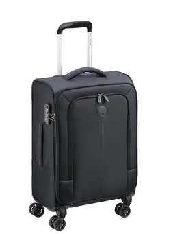 چمدان و ساک مسافرتی چمدان تک Delsey Caracas 55cm Softcase 4 Double Wheel Expandable Cabin Trolley Black 