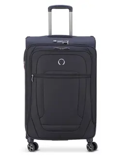 Delsey Helium DLX 71cm Softcase 4 Double Wheel Expandable Check-In Luggage Trolley Black 