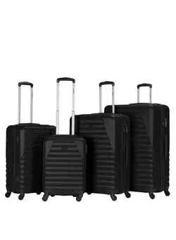 چمدان و ساک مسافرتی ست چمدان 4-Piece Hardside Spinner With Number Lock Luggage Trolley Set 