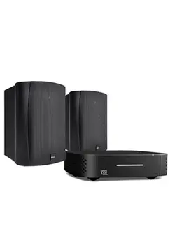 KEF Outdoor With Network Amplifier,Ventura-6 I Outdoor Speaker × 2, TruAudio VSSL A.1X VSSL, Amplifier, Audio Streaming System (package) 