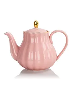 ظروف و لوازم سرو غذا قوری Heat Resistant Glass Tea Set Pink 800ml 