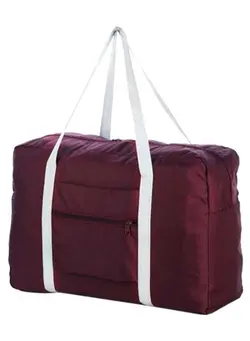 Waterproof Multi-Functional Foldable Travel Duffel Bag Maroon/White 