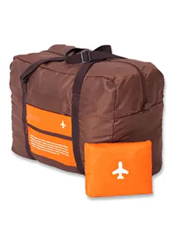 چمدان و ساک مسافرتی ساک مسافرتی Foldable Travel Duffel Bag Orange/Brown 