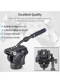 لوازم جانبی فیلم‌برداری و عکاسی اکسسوری حرفه‌ای Video Camera Tripod Fluid Head-INNOREL F60,Professional Drag Pan Panoramic Fluid Head with 1/4