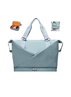 چمدان و ساک مسافرتی ساک مسافرتی Womens Travel Bag Duffle Bag with Laptop Compartment Water Resistant Gym Weekend Bag Overnight Hospital Bag Holdall with Separated Shoes Compartment Wet Pocket Sky Blue 