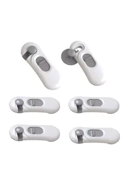 Cabinet Locks Child Safety Latches - OKEFAN 12 Pack Baby Proofing Cabinets  Drawer Lock Adhesive Latch for Kids Proof Drawers No Drilling Tools Needed