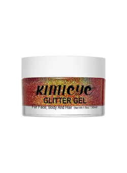 آرایشی صورت سایر Holographic Body Glitter Gel Ultra Fine Glitter Gel Makeup For Body Face Hair Long Lasting Waterproof Color Changing Glitter For Concerts Music Festival Rave Accessories 1Oz (Lava Gold08) 