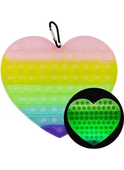 گجت، فیجت و سرگرمی پاپ ایت Glow In The Dark Push Pop Bubble Stress Reliever Toy 