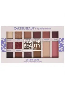 آرایشی صورت سایر Carter Beauty Mixed Face And Eye Palette - All-In-One Easy-To-Use Palette - Boasts An Array Of Shimmery Hues - Beautiful Berry And Neutral Tones - Highly Pigmented - Long-Lasting - Cherry Bomb - 1 Pc 