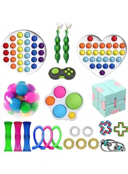گجت، فیجت و سرگرمی پاپ ایت Big Size Pop it Push Bubble Sensory Fidget Toy Set 