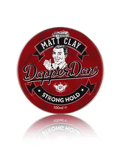 لوازم و مواد فرم‌دهی مو کرم و واکس Strong Hold Matte Clay By Dapper Dan | Mens Hair Products Matte Finish | Smoked Saffron & Leather Fragranced Hair Clay For Men | Matte Finish Hair Pomade For Men | 100ml 