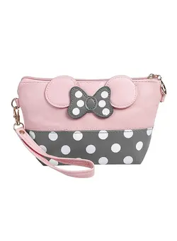 زیبایی و آرایش سایر Mickey Mouse Dotted Patterned Cosmetic Organiser Bag Pink/Black/White 
