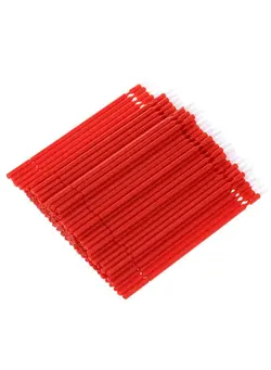 بهداشت دهان و دندان سایر 100-Piece Dental Disposable Micro Applicator Bendable Stick Brush Set Red/White 10.0x10.0x1.0cm 