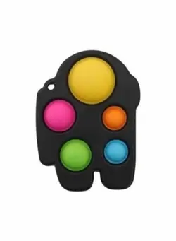 گجت، فیجت و سرگرمی اسپینر Pop Fidget Toy Bubble Sensory Stress Relief - Among Us 5 Bubble (Black) 