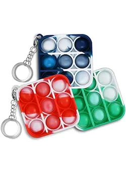 گجت، فیجت و سرگرمی پاپ ایت 3-Piece Push Pop It Bubble Fidget Sensory Keychain Toy 