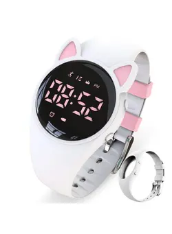 لوازم جانبی ورزشی کرنومتر SYOSI Kids Digital Sport Watch, Kids Watch for Girls Boys with Pedometer Alarm Clock Stopwatch Distance Calories IP68 Waterproof LED Display Great Gift for Children (White) 
