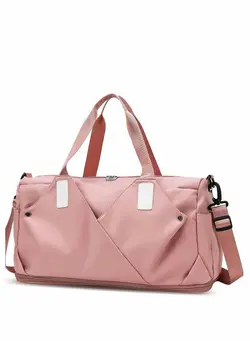 Sports Gym Bag Duffle Bag with Wet Pocket Waterproof Oxford Fabric Luggage Bag Weekend Travel Bag Overnight Bags for Women Sports Tote Gym Bag for Sport Travel Vacation 