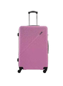 چمدان و ساک مسافرتی چمدان تک Vizro ABS Hardside Spinner Check In Large Luggage Trolley 28 Inch Pink 